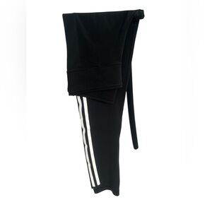 NWOT Adidas Climalite Black Legging With White Stripes